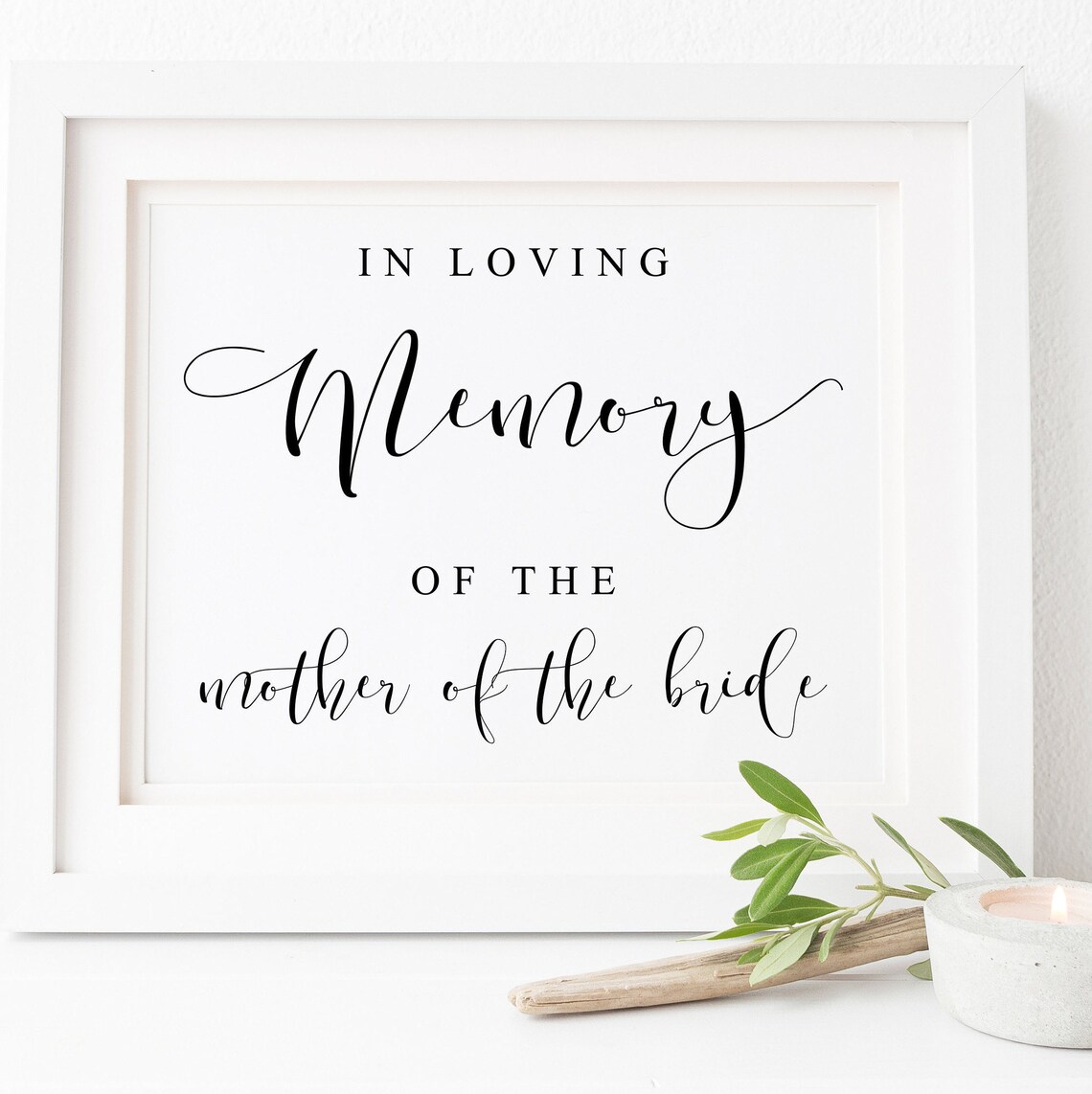 This Candle Burns In Loving Memory Wedding Sign