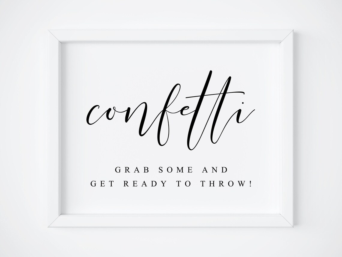Confetti Wedding Ceremony Sign Art Print