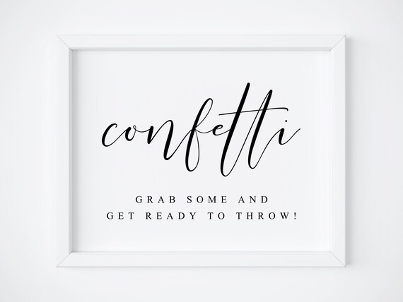 Confetti Wedding Ceremony Sign Art Print
