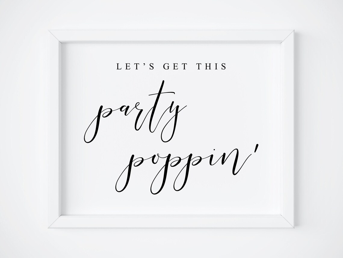 Popcorn Bar Wedding Sign, Popcorn Table Print