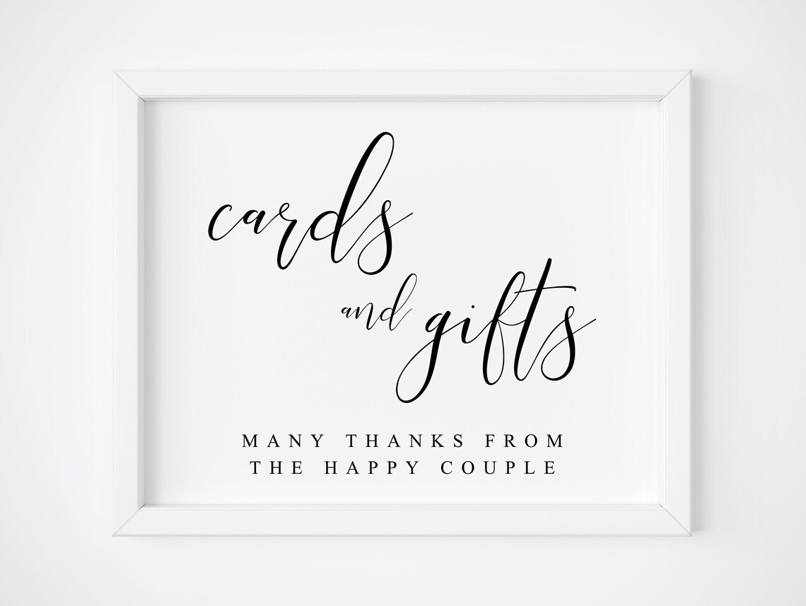 Wedding Cards And Gifts Sign, Reception Decor