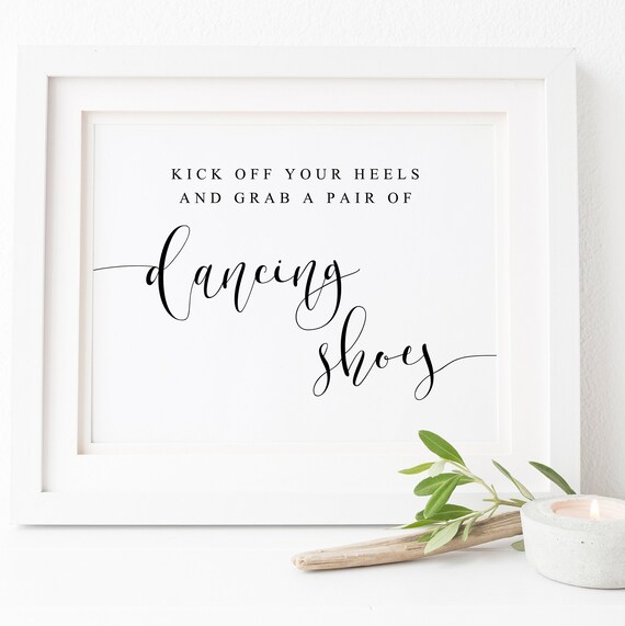 Kick Off Your Heels Wedding Dance Floor Sign