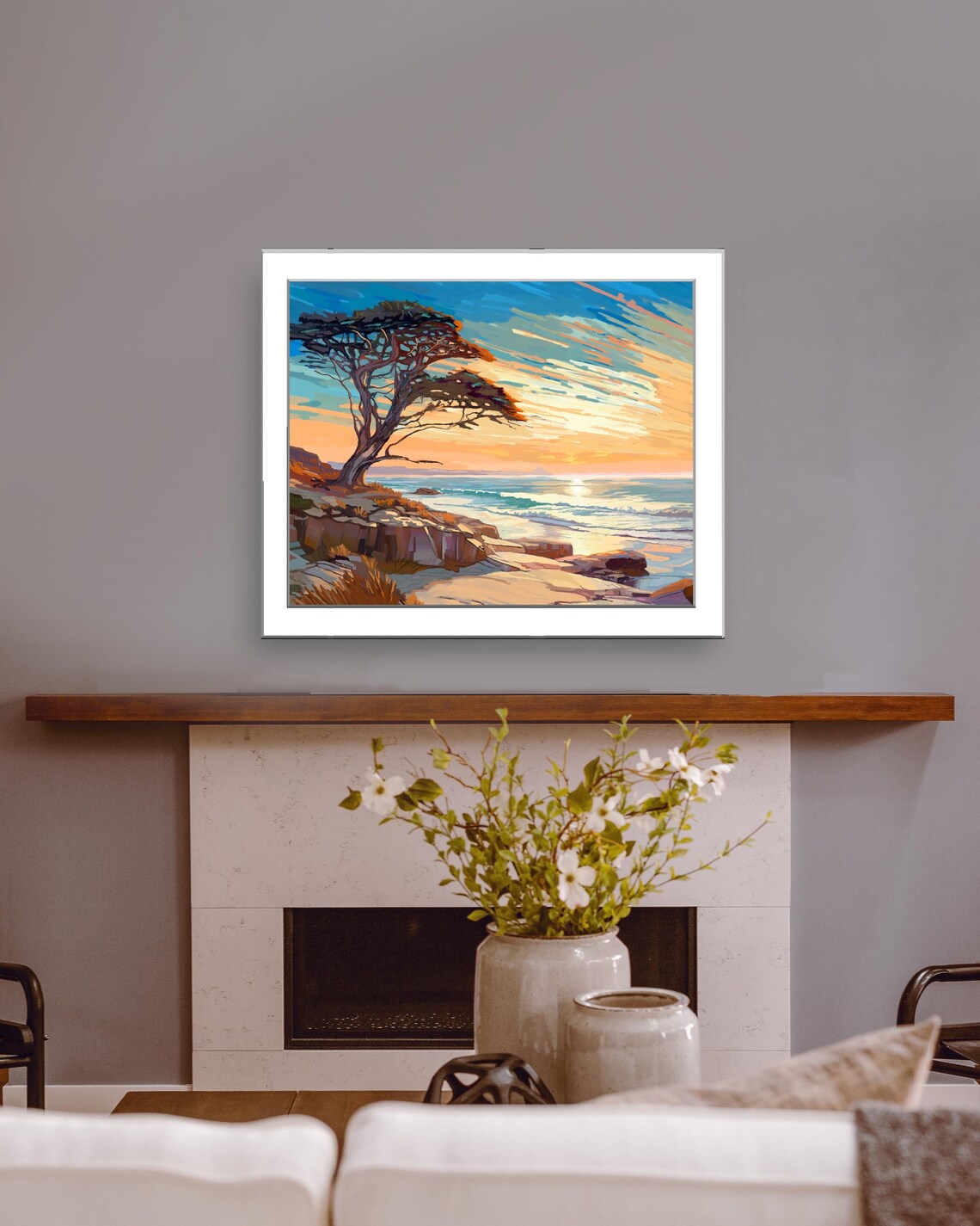 The Sentinel By The Sea, Seascape Art Print - Image 4