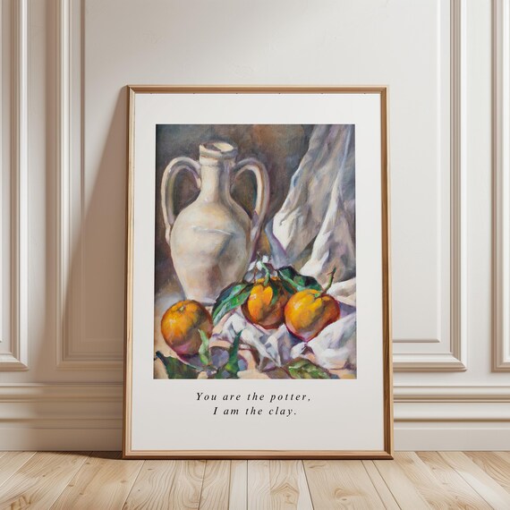 You Are The Potter Art Bible Verse Modern Scripture Poster Wall Vintage Print Christian