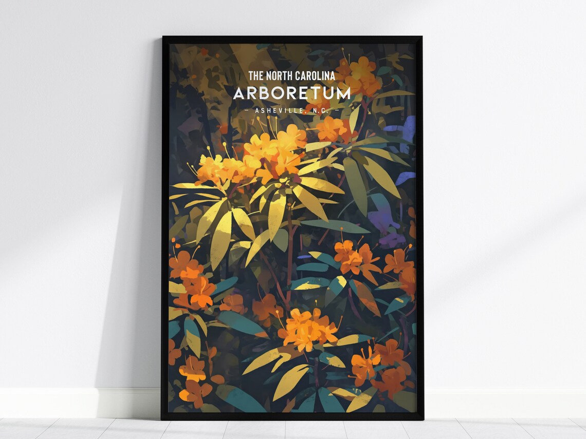 North Carolina Arboretum Asheville NC Orange Azalea Garden Poster