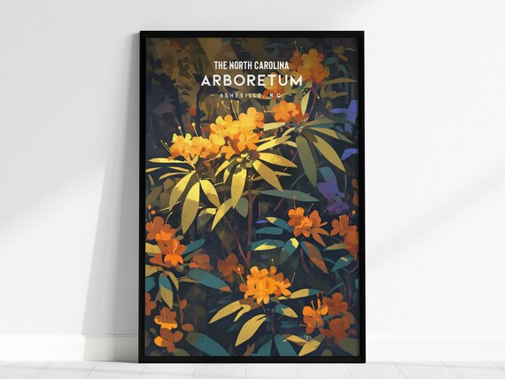 North Carolina Arboretum Asheville NC Orange Azalea Garden Poster