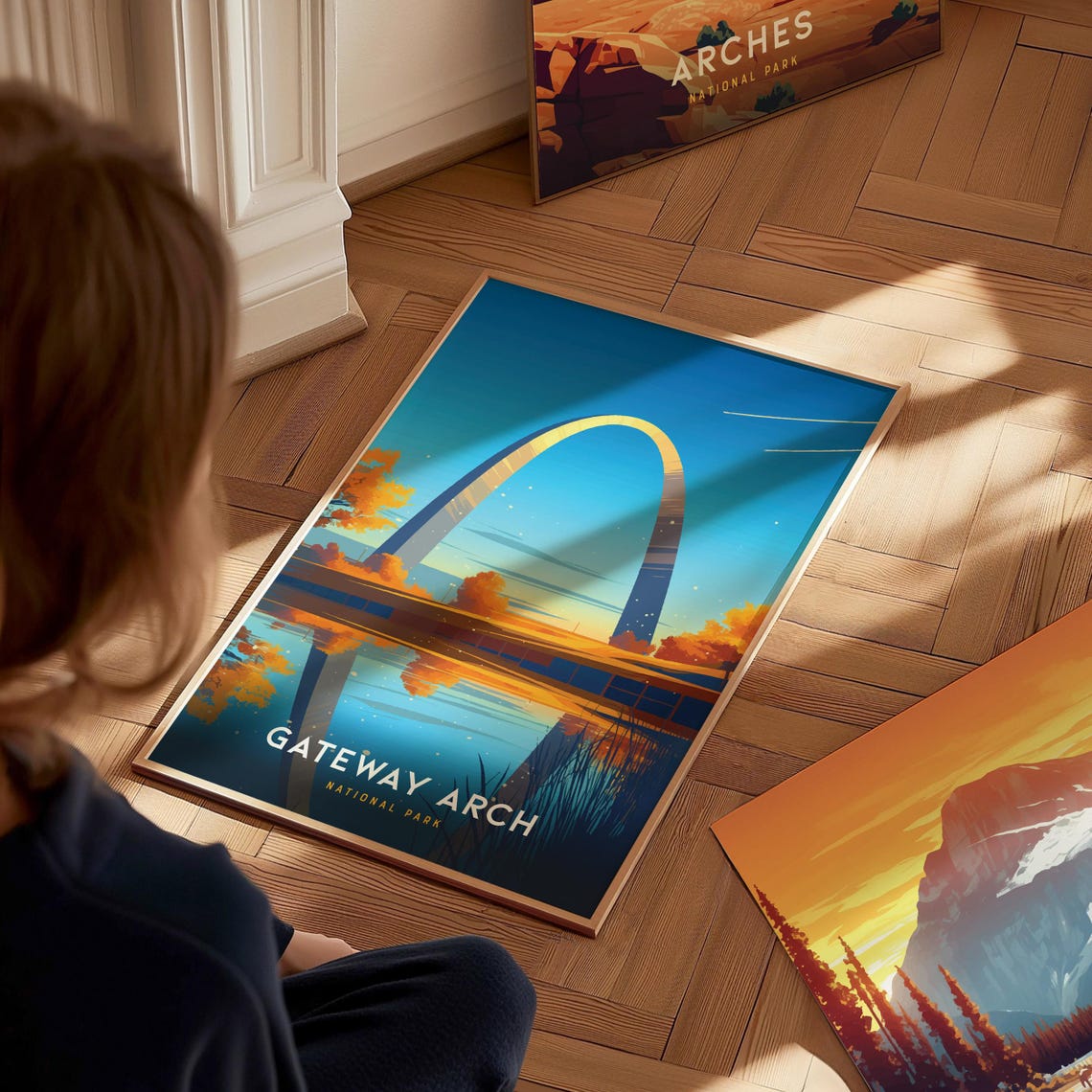 Gateway Arch National Park Night Reflection St Louis Arch Poster - Image 2