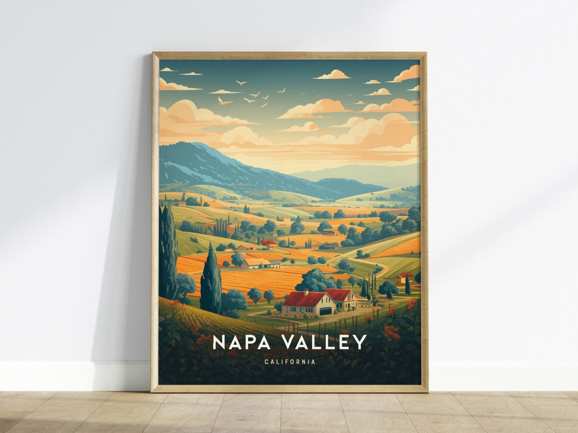 Napa Valley Wine Country Travel Poster