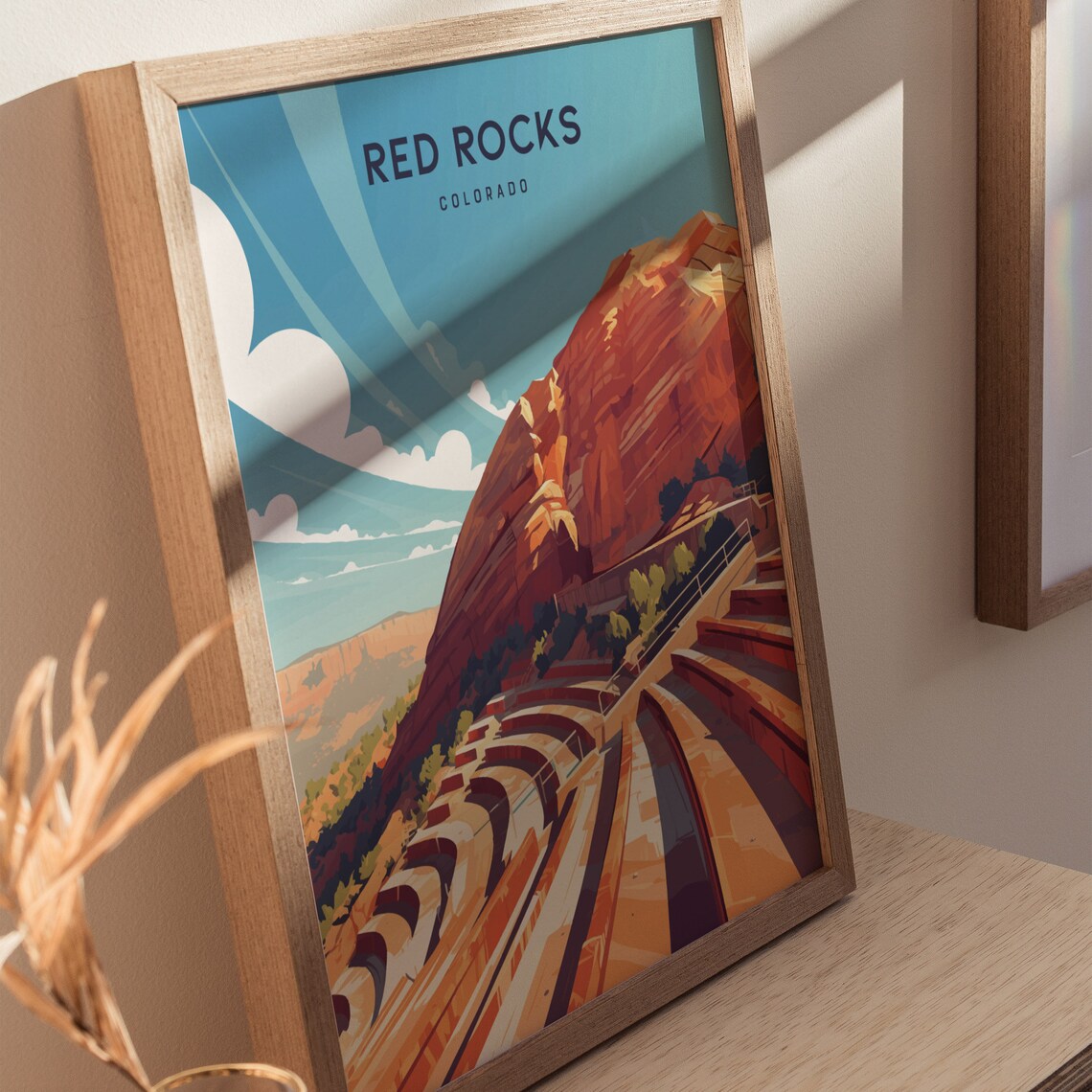 Red Rocks Amphitheatre Colorado Travel Poster - Image 2