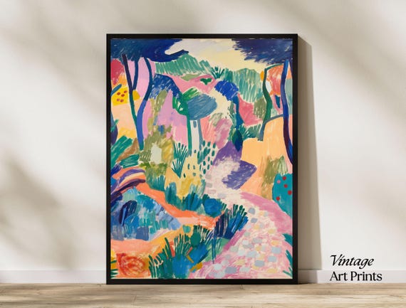 Henri Matisse Landscape At Collioure Fauvism Painting Abstract Art Print Colorful Poster Wall Art
