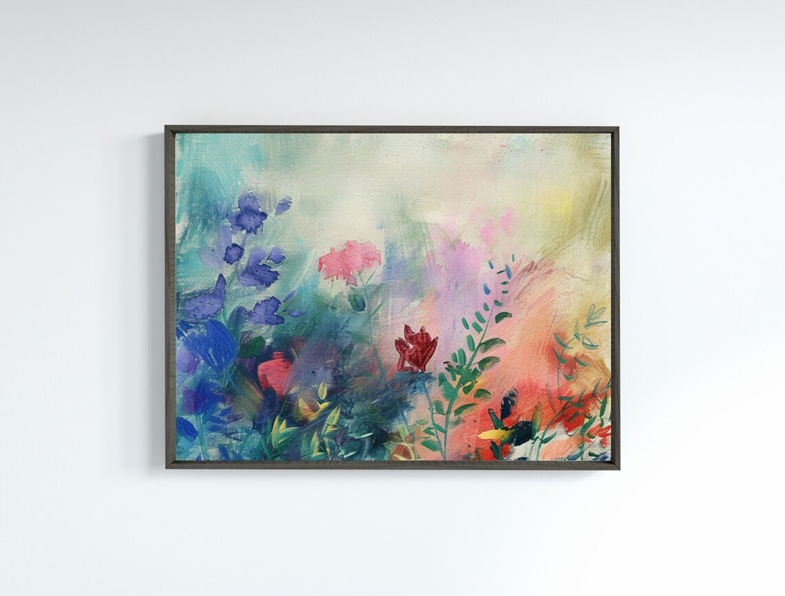 Abstract Fauvist Floral Landscape Painting Bold Color Field Art Poster - Image 7