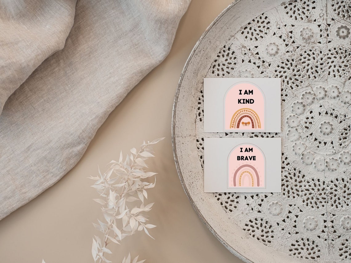 Positive Affirmation Cards for Kids Rainbow Encouragement Card Print - Image 6