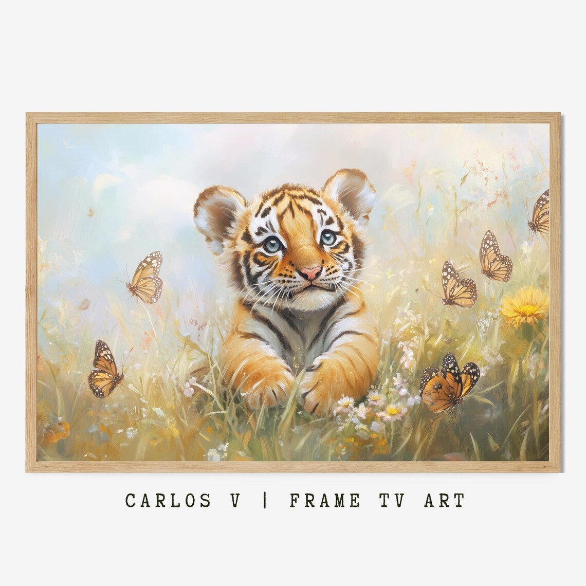 Graceful Tiger Amid Blossoms, Big Cat Lovers