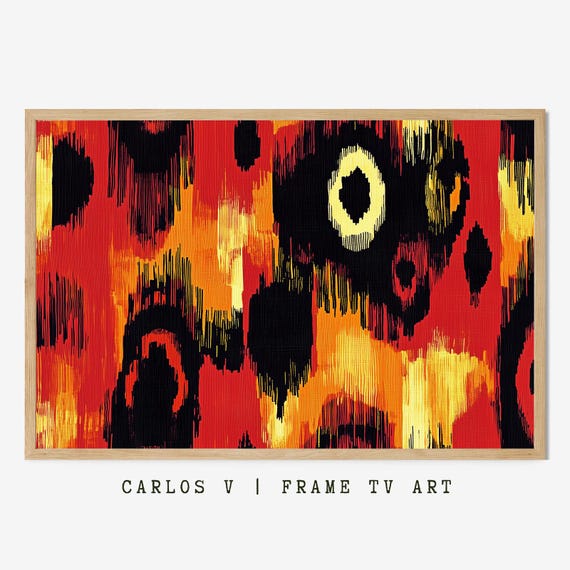 Colorful Ikat Inspired Abstract Design Tv Frame Art Ikat Themed Illustration Instant Hd 300dpi