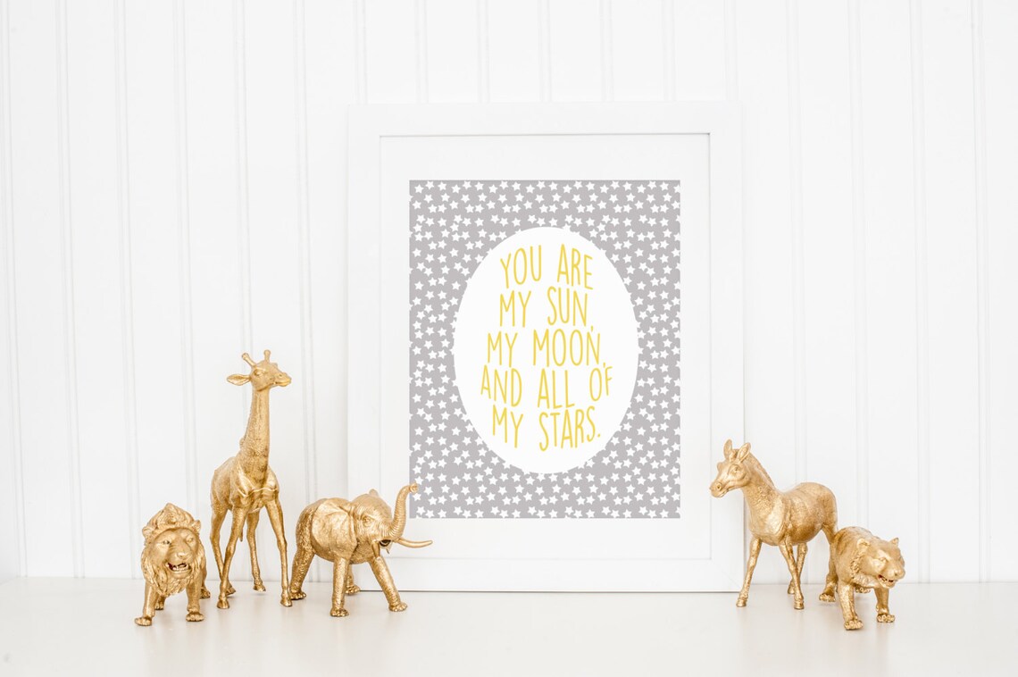 You Are My Sun, Moon & Stars Nursery Art Print