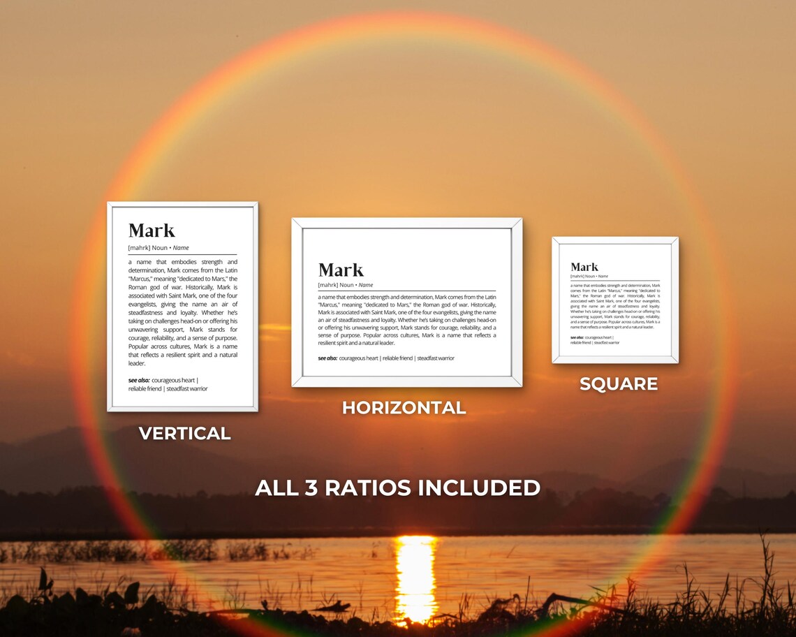 Mark Name Definition Personalized Typography Art Print - Image 3