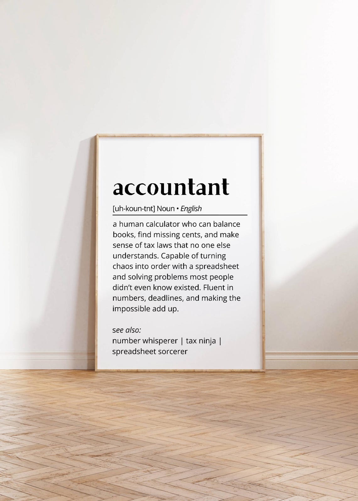 Funny Accountant Definition Dictionary Poster Finance Office Gift - Image 3
