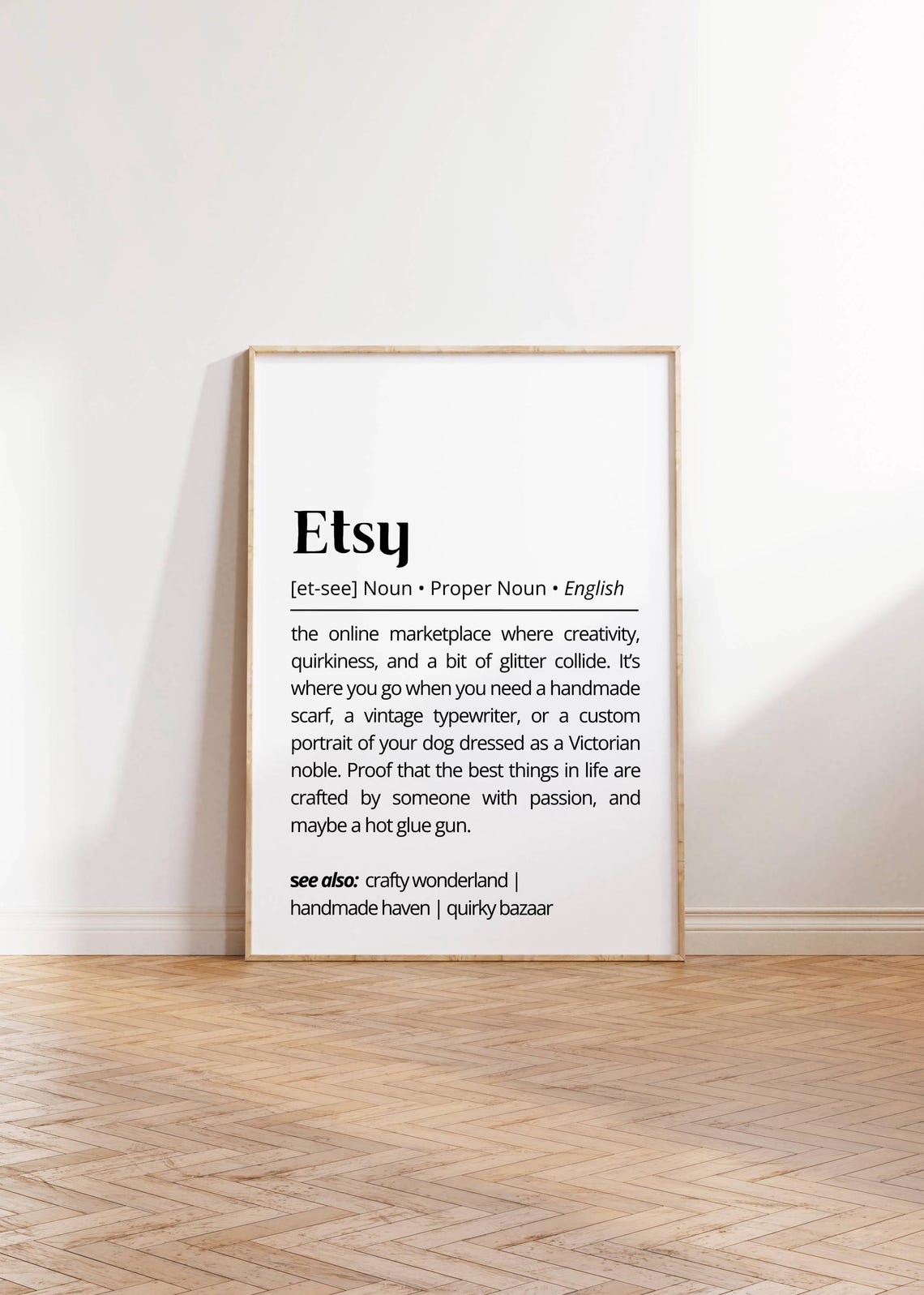 Etsy Definition Handmade Marketplace Humor Dictionary Style Wall Art - Image 2