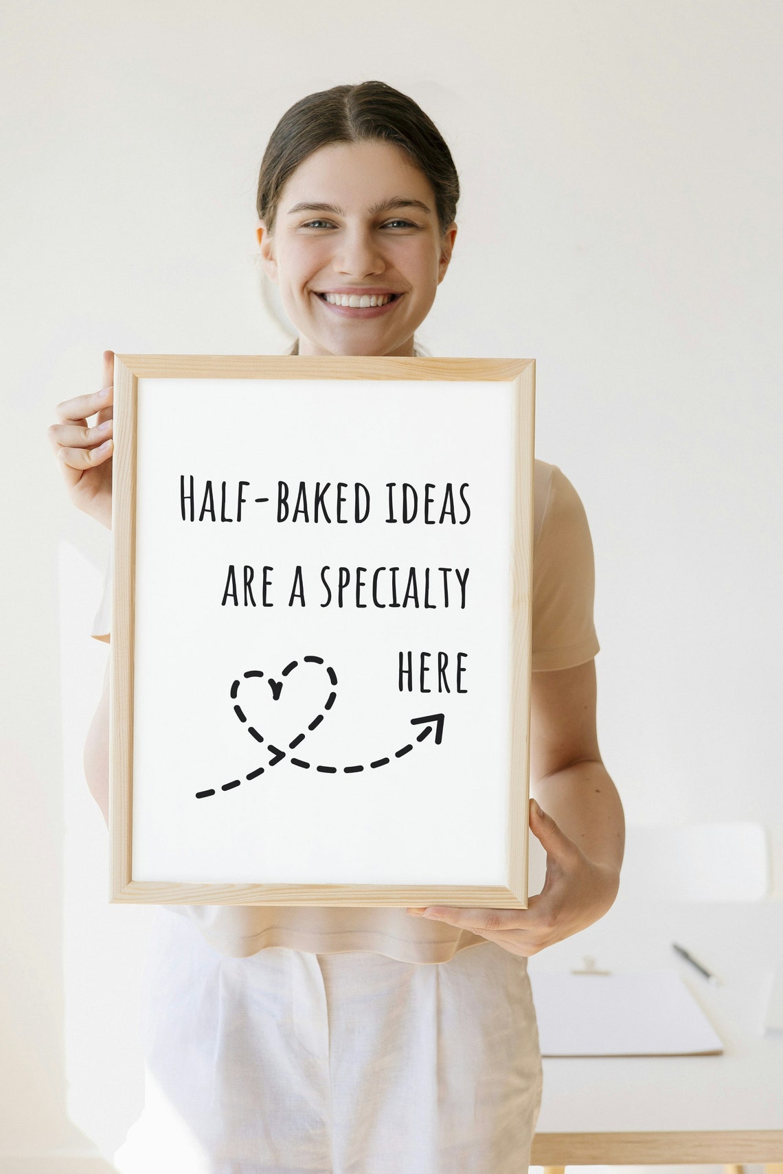 Half Baked Ideas Are a Specialty Here Funny Kitchen Quote Poster - Image 2