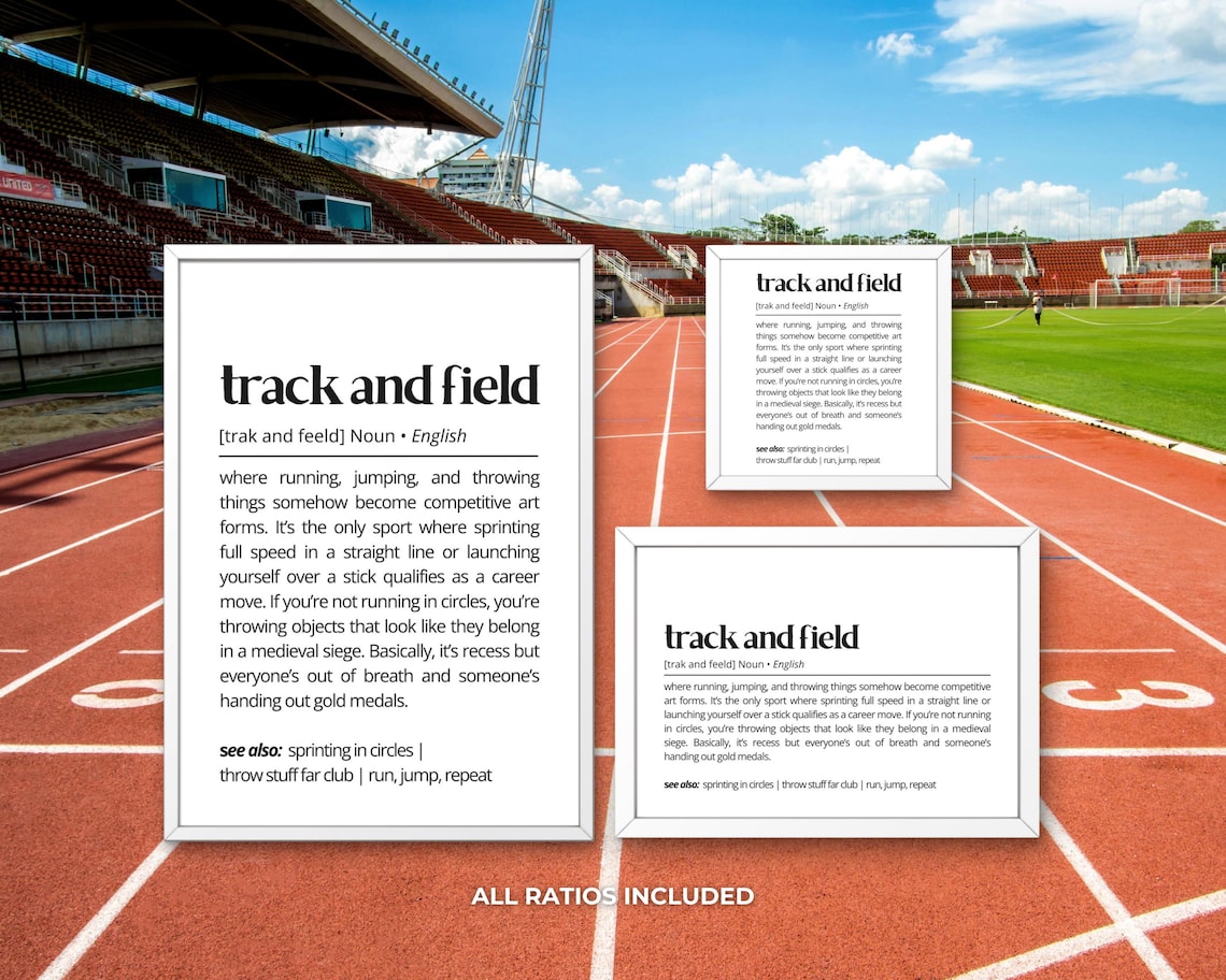 Track And Field Definition Wall Art, Motivational Typography - Image 3