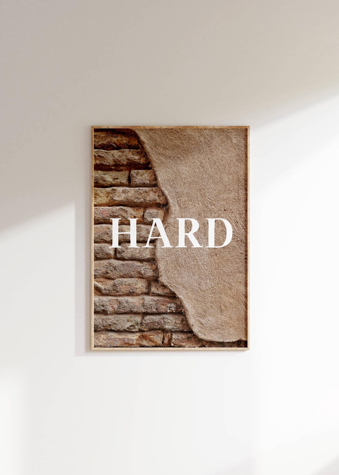 Hard Rustic Brick Plaster Texture Industrial Modern Wall Poster