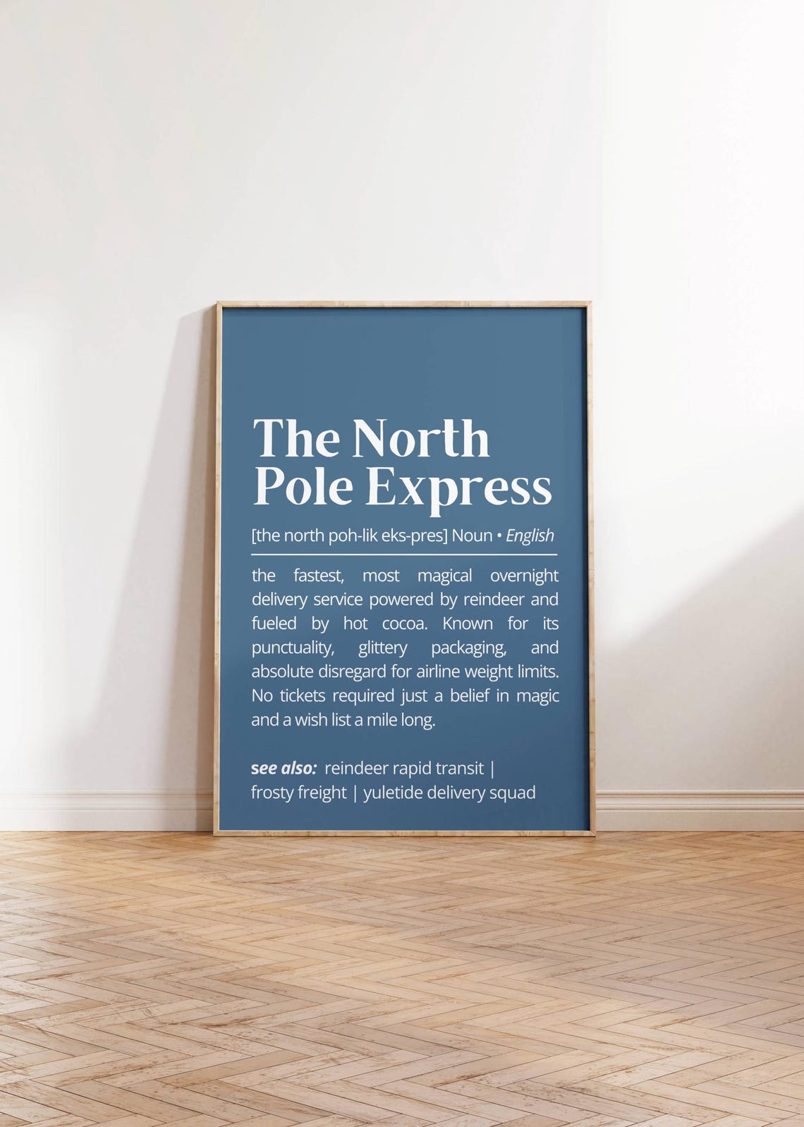 The North Pole Express Definition Magical Delivery Dictionary Poster - Image 2