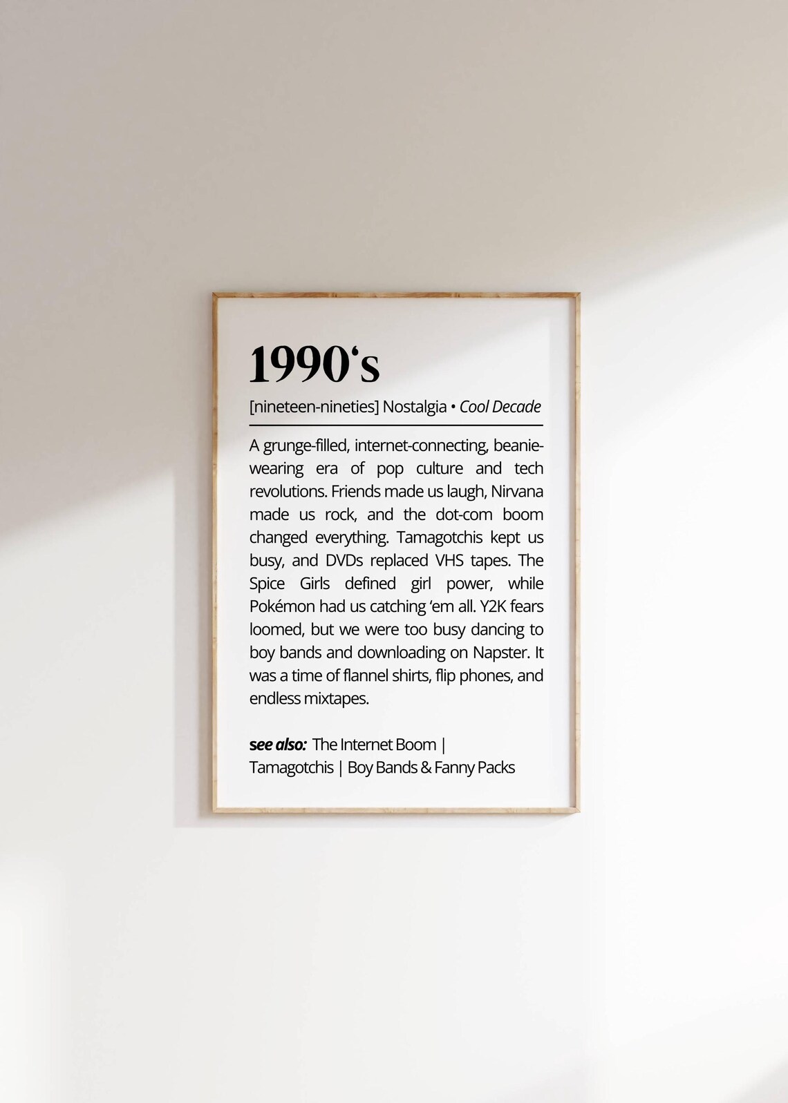1990s Nostalgia Definition, Retro Minimalist Art Print - Image 4