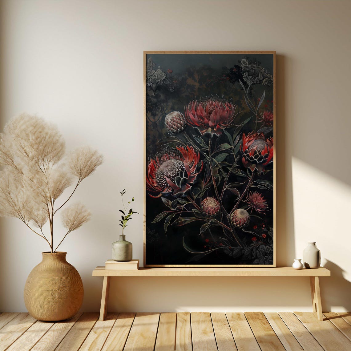 Moody Botanical Flowers Poster Dark Nature Art For Home Decor - Image 5