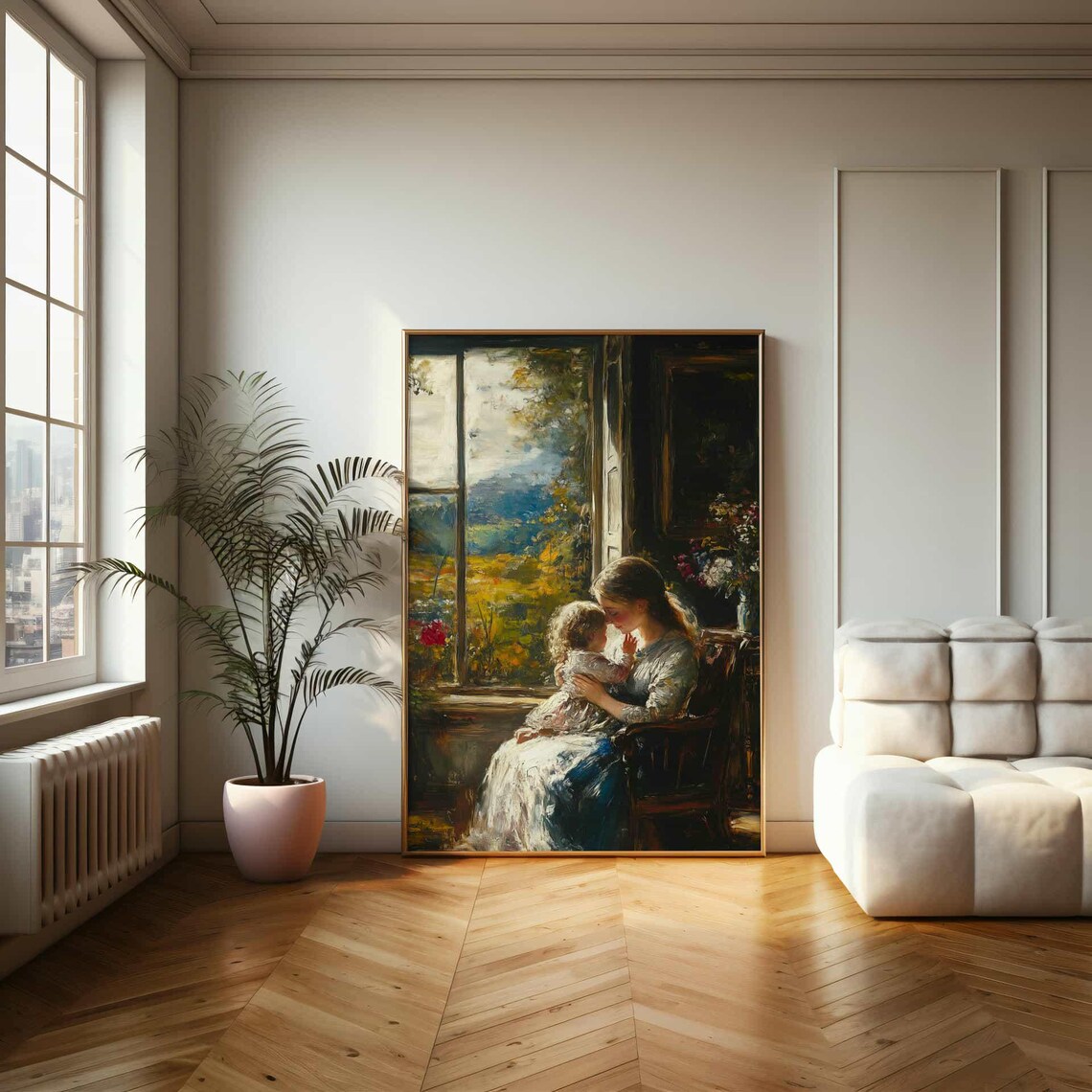 Mother and Child Romantic Impressionist Art Print - Image 2