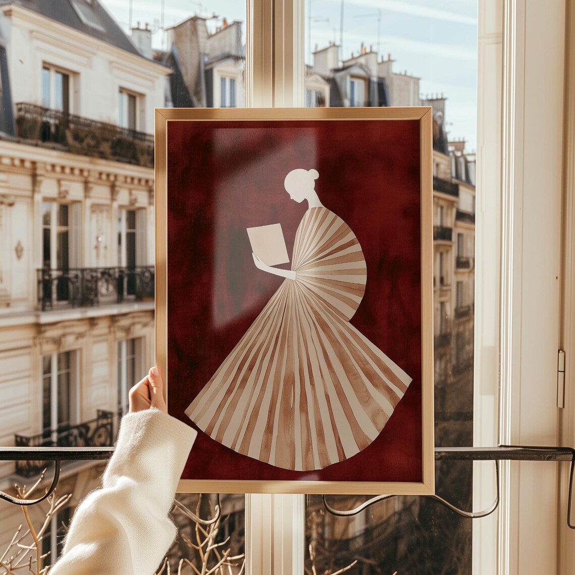 Reading Woman, Minimal Book Lover Art Print