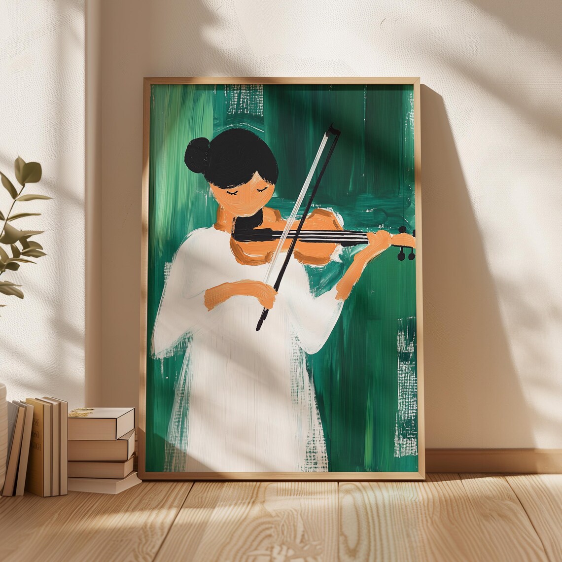 Violin Girl, Modern Music Portrait Print