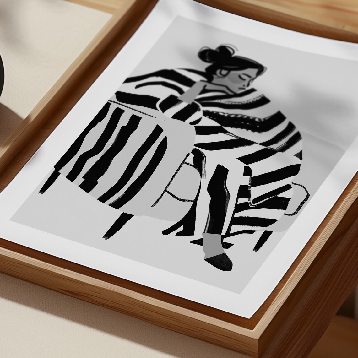 Abstract People Mid Century Modern Art Print - Image 3