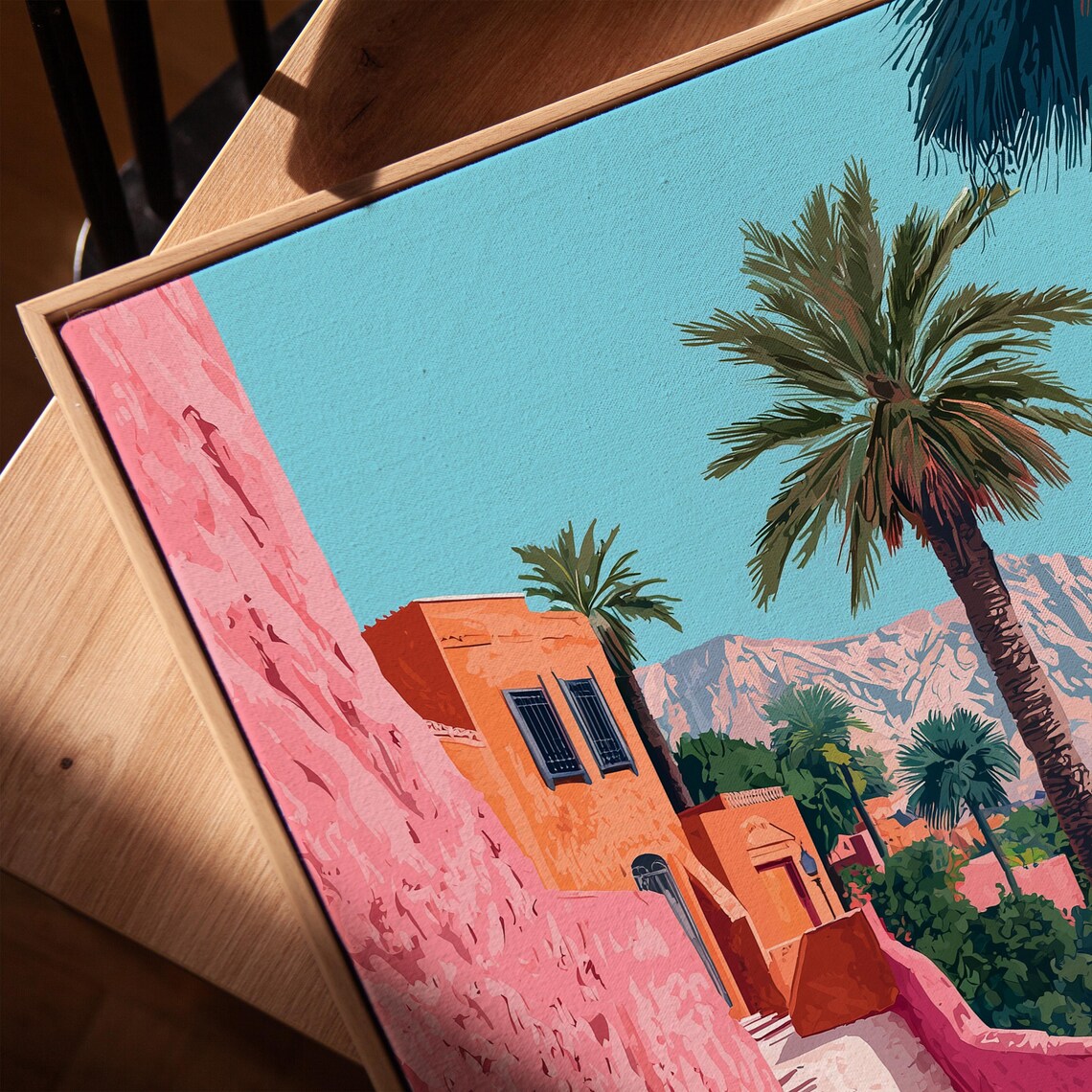 City Palm Tree Art Print, Tropical Landscape - Image 3