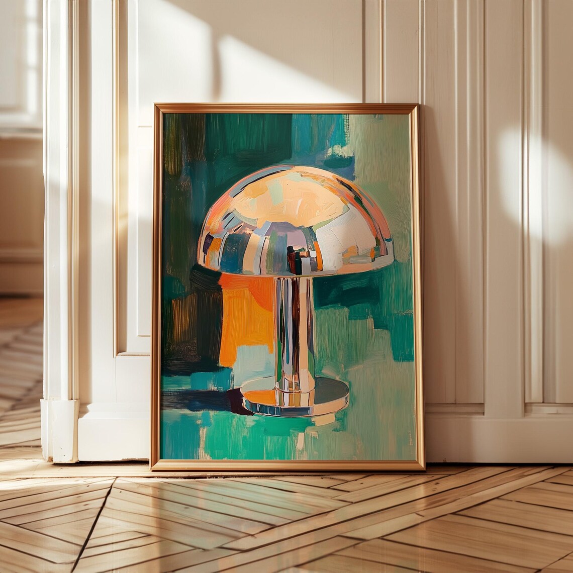Retro Lamp Abstract Lighting Art Print, Modern Decor