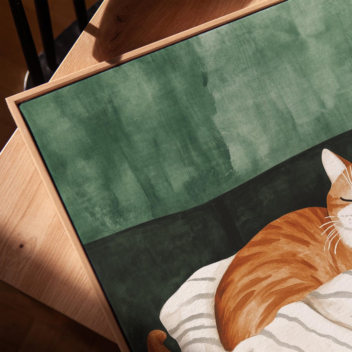 Orange Tabby Cat Art Print, Minimalist Feline Decor - Image 3