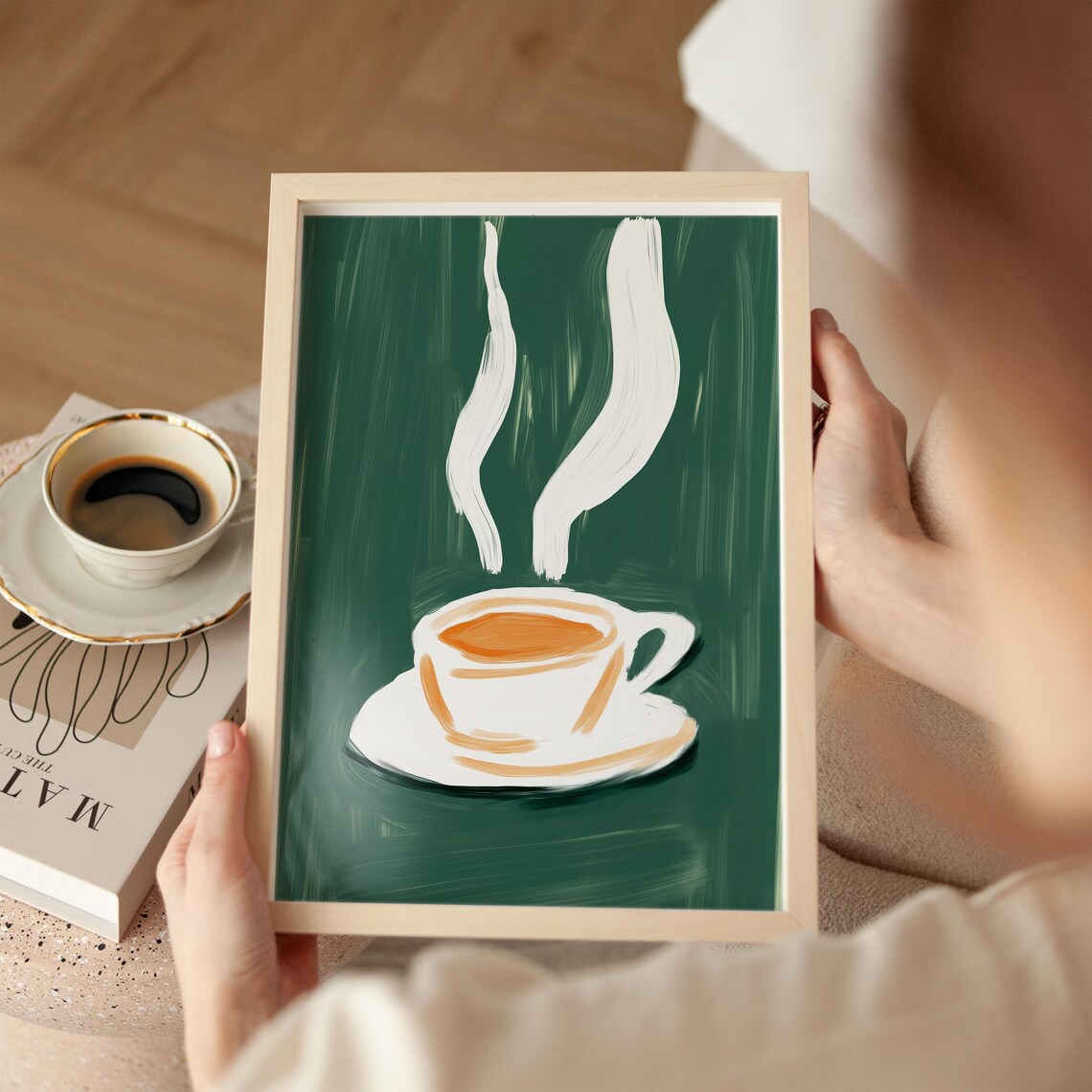 Modern Coffee Cup, Minimalist Kitchen Art Print