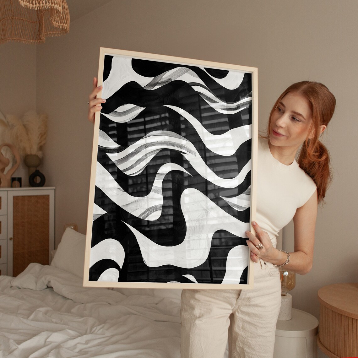 Geometrical Modern Abstract, Mid Century Art Print