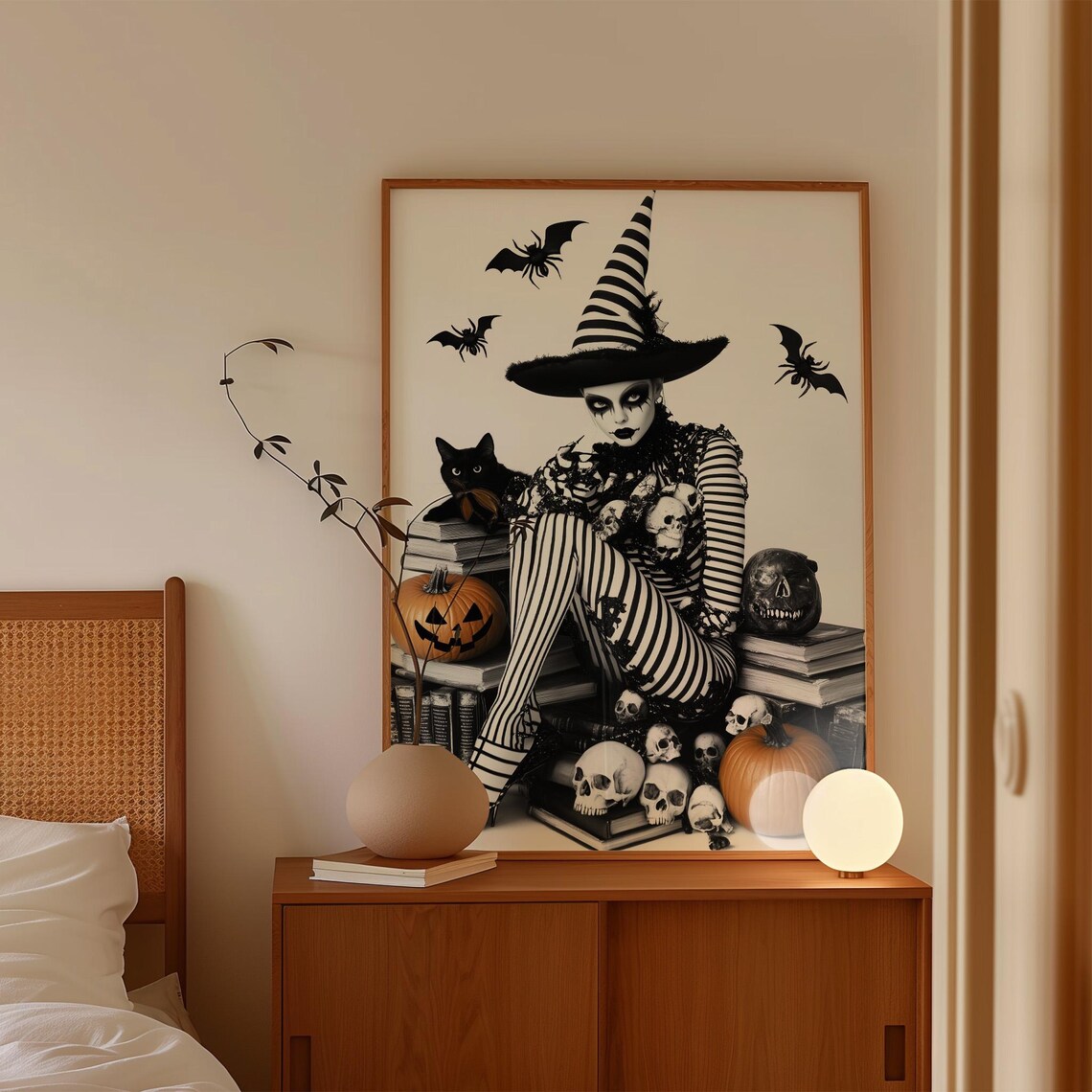 Gothic Halloween Witch Art Print, Dark Fantasy Decor - Image 4