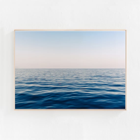Ocean Horizon Blue Sea Photography Art Print