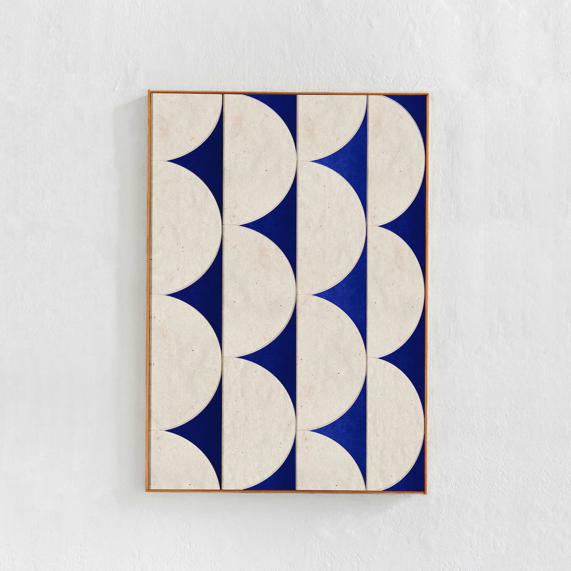 Cobalt Blue Geometric Art, Contemporary Art Print