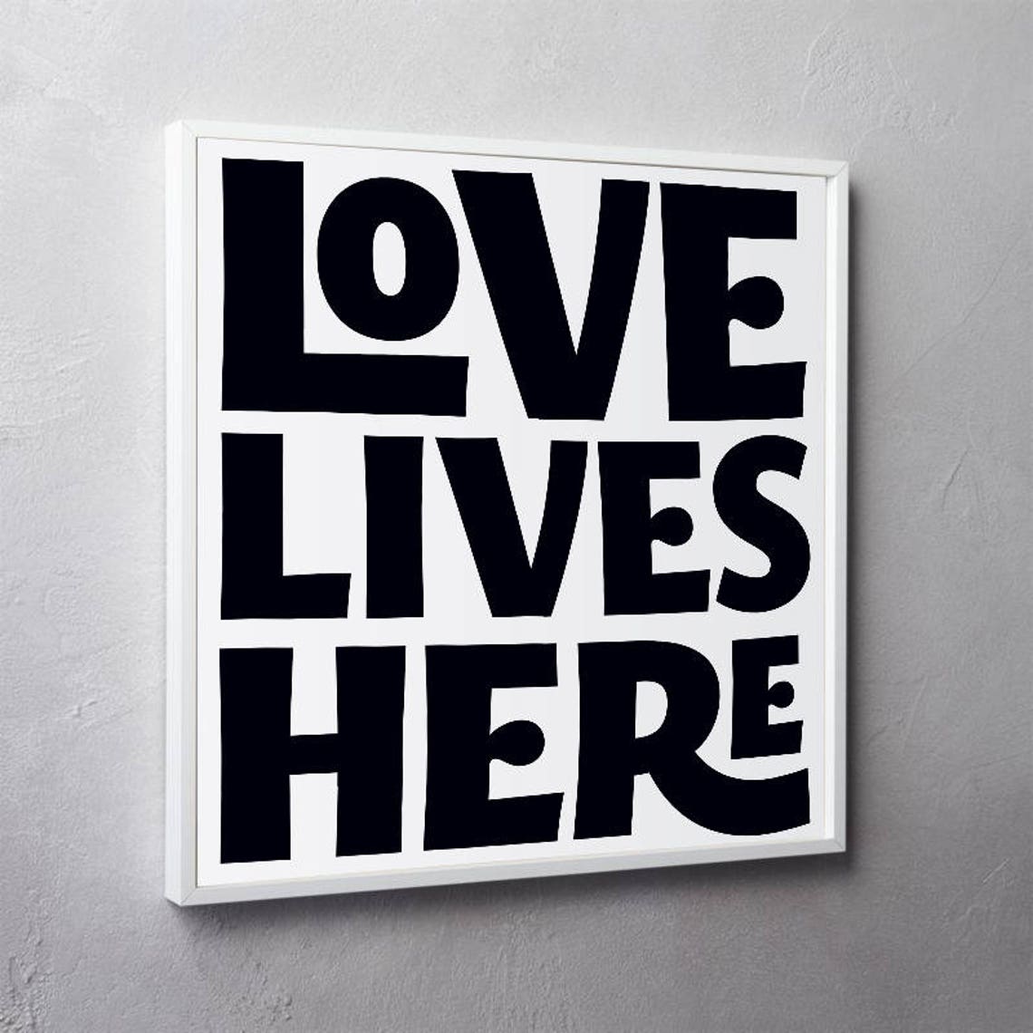 Love Lives Here Quote Art Print - Image 3