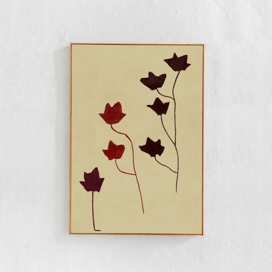Neutral Botanical Art Print, Scandi Boho Decor - Image 3