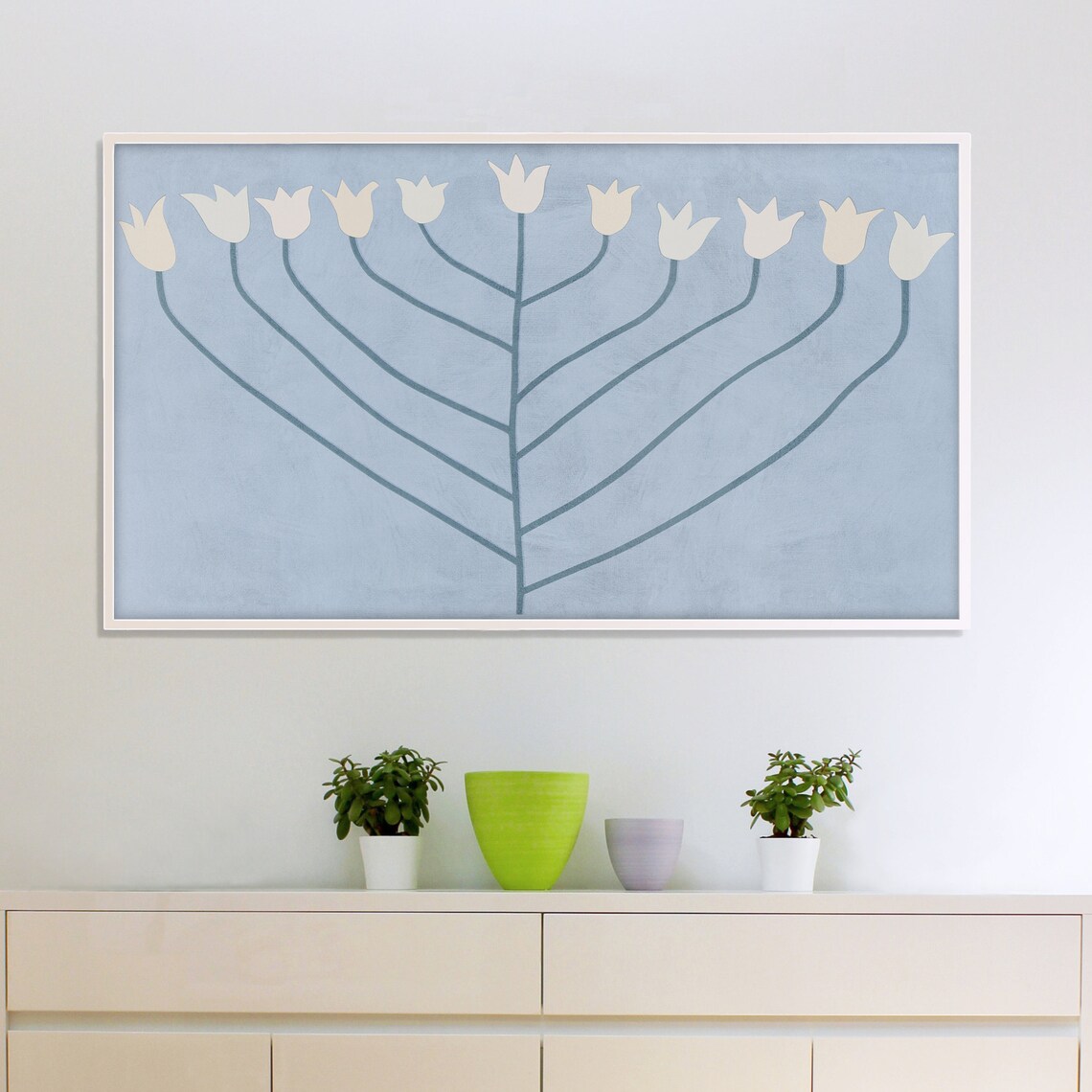 Modern Abstract Flower Art Print, Scandi Boho - Image 2