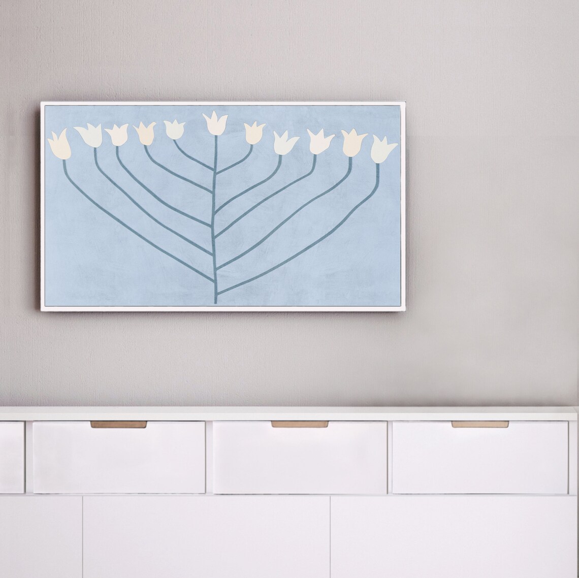 Modern Abstract Flower Art Print, Scandi Boho - Image 3
