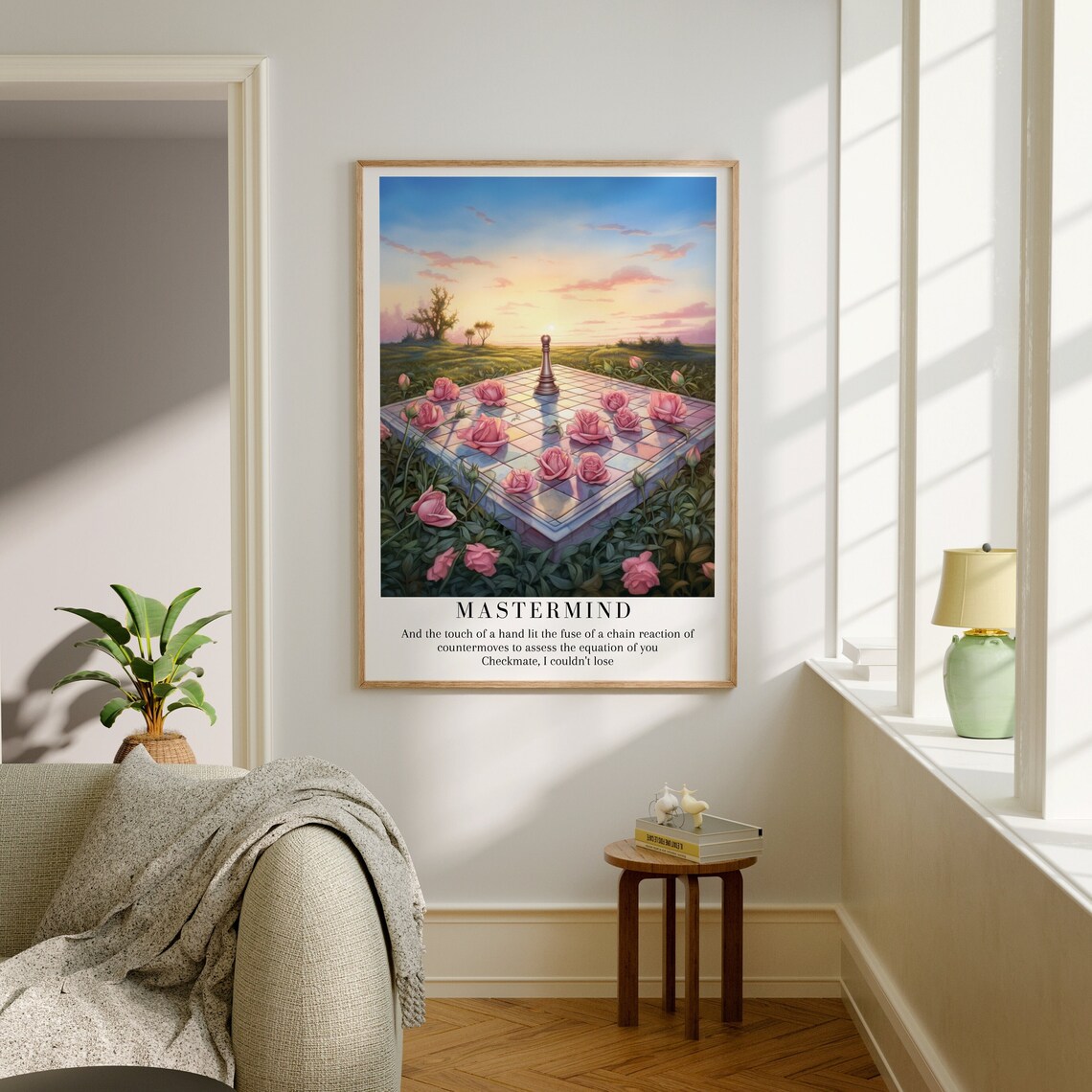 Mastermind Midnights Chess Watercolor Poster Art Print - Image 2