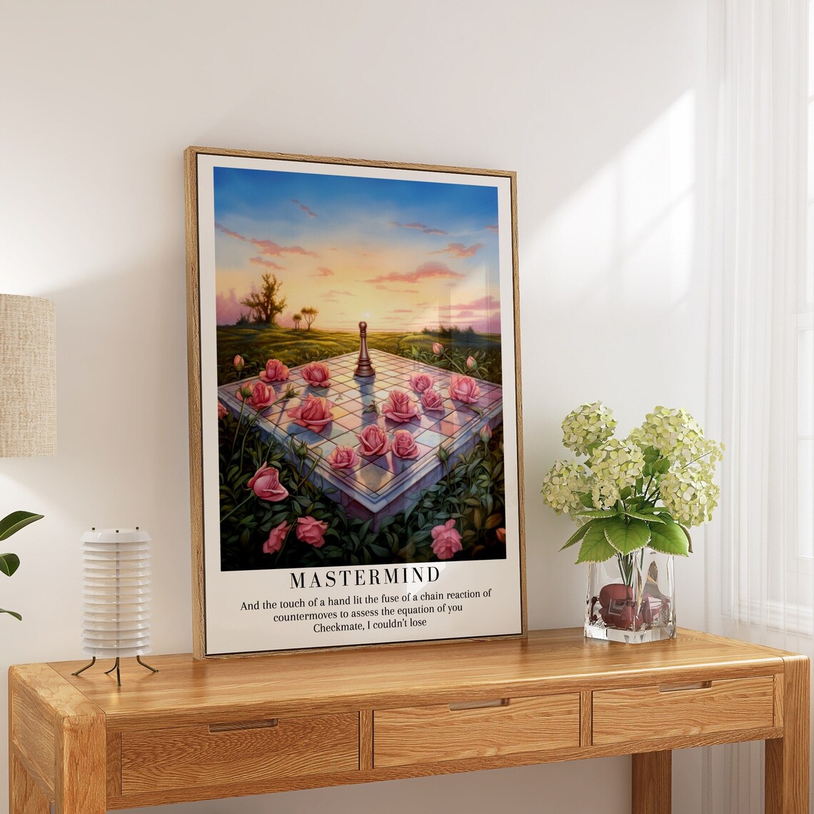 Mastermind Midnights Chess Watercolor Poster Art Print - Image 3
