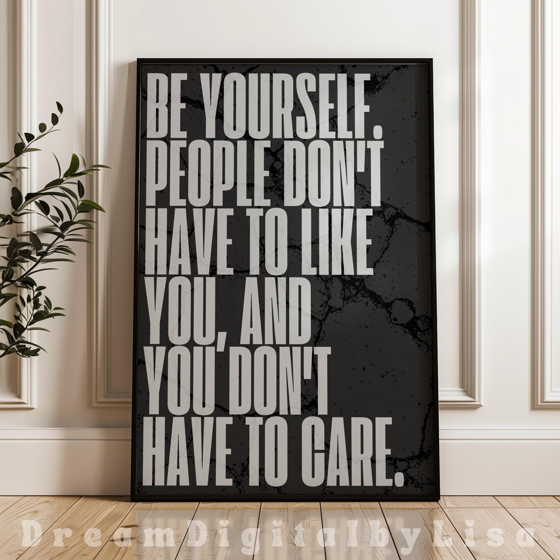 Be Yourself Life Quote Typography Art Print