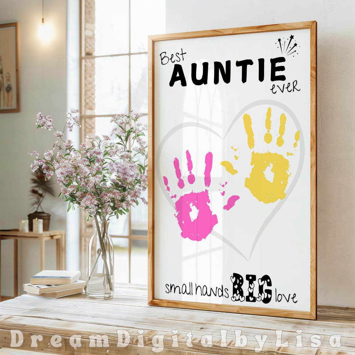 Best Auntie Ever Handprint Art Craft Toddler Preschool Activity Auntie Birthday Gifts Auntie Christmas Gifts Kids Diy Art