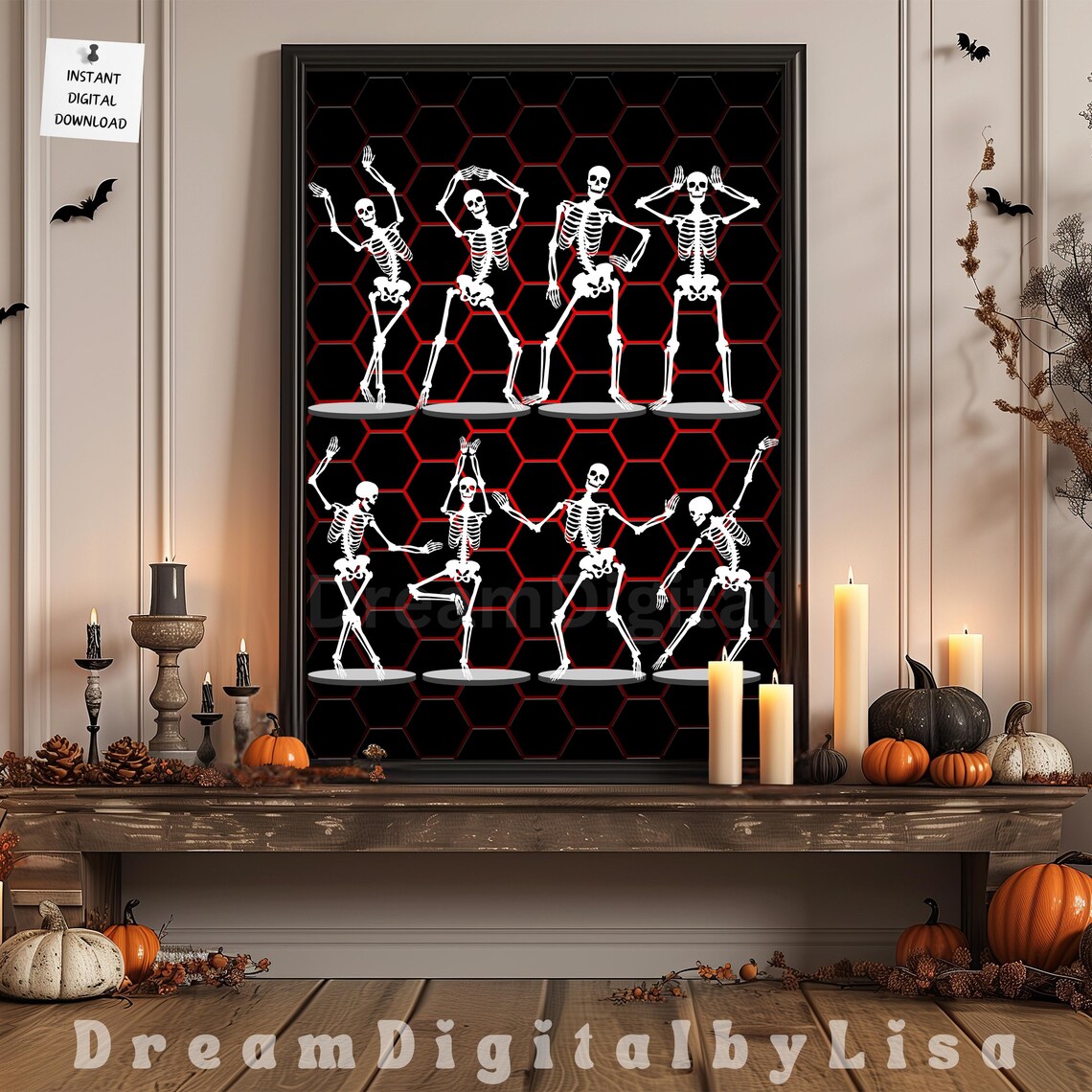 Halloween Dancing Skeletons, Funny Halloween Poster