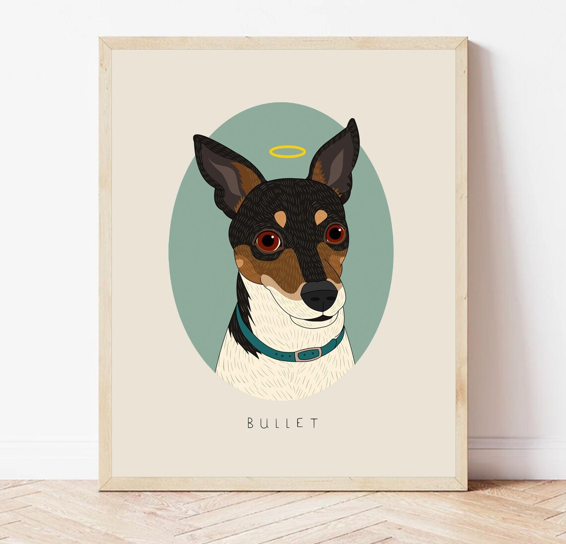Pet Memorial Portrait, Personalized Dog Illustration - Image 3